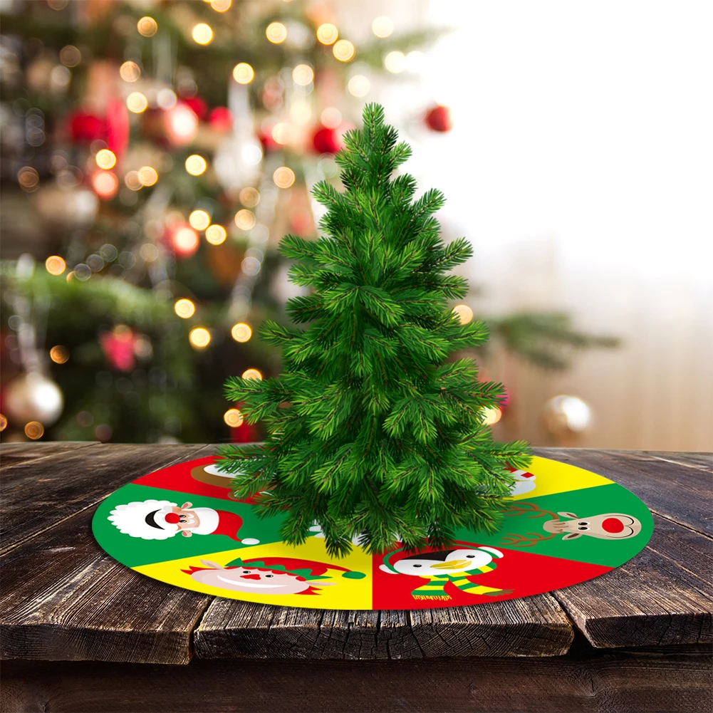 decoración de Navidad techo Chytaii Falda de peluche para árbol de Navidad para alfombra árbol de Navidad 78 cm redonda 