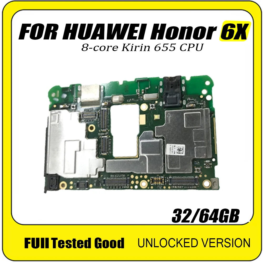 Разблокированная материнская плата для HUAWEI Honor 6X разборная оригинальная 16 Гб/32 ГБ