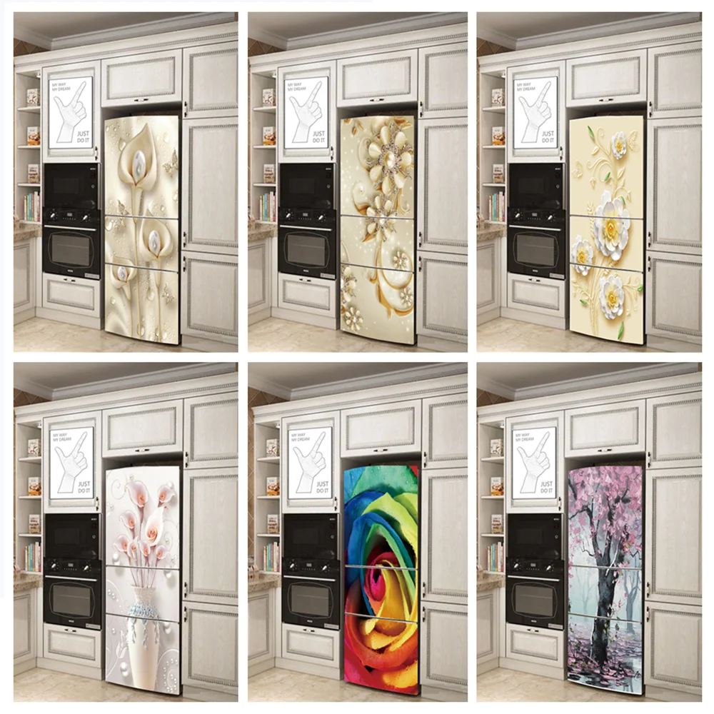 Fridge Door Cover Sticker Refrigerator Wallpaper Selfadhesive
