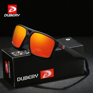 Солнцезащитные очки DUBERY мужские, винтажные Поляризационные солнечные очки, чёрные квадратные, для вождения, 8 цветов, модель D009