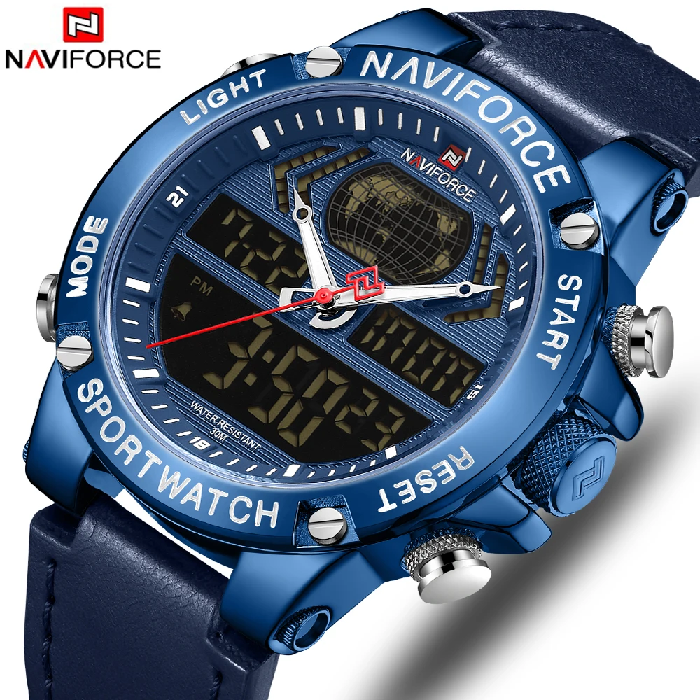 Часы наручные NAVIFORCE Мужские кварцевые брендовые Роскошные спортивные в стиле