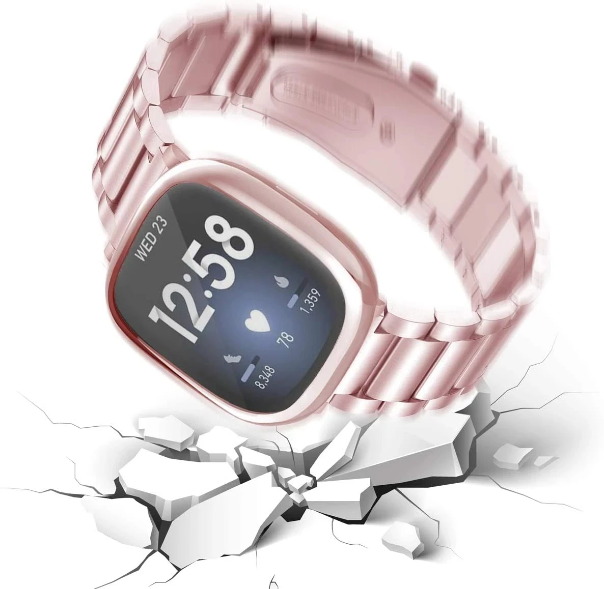 Amazfit Amazfit Bip 5 3 S U Pro Lite 밴드 스테인레스 스틸 금속 스트랩 Amazfit GTS4 3 2e 미니 스크린 보호 케이스 포함