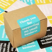 

100 Pcs 5*6 CM, 4 Colors Thank You For Support My Small Business Stickers Labels For Baking Party Wedding Birthday Gift Package