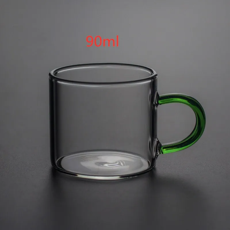 Uniho термостойкий стеклянный чайник с фильтром для заварки, черный чайник, набор прозрачных кофейников, высокое качество, боросиликатное стекло - Цвет: Green-1 Cups