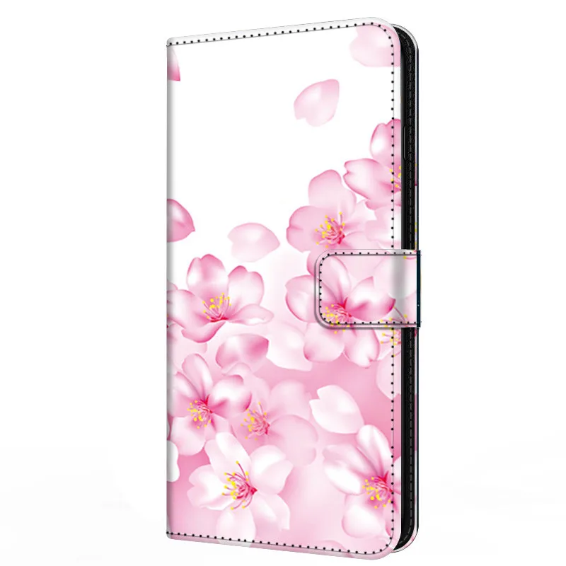 cute samsung cases Leather Flip Case For Samsung Galaxy A5 A6 A7 A8 2018 Plus Wallet Stand Book Cover Magnetic Flower Funda Capas Cute A 7 A6Plus silicone case for samsung Cases For Samsung