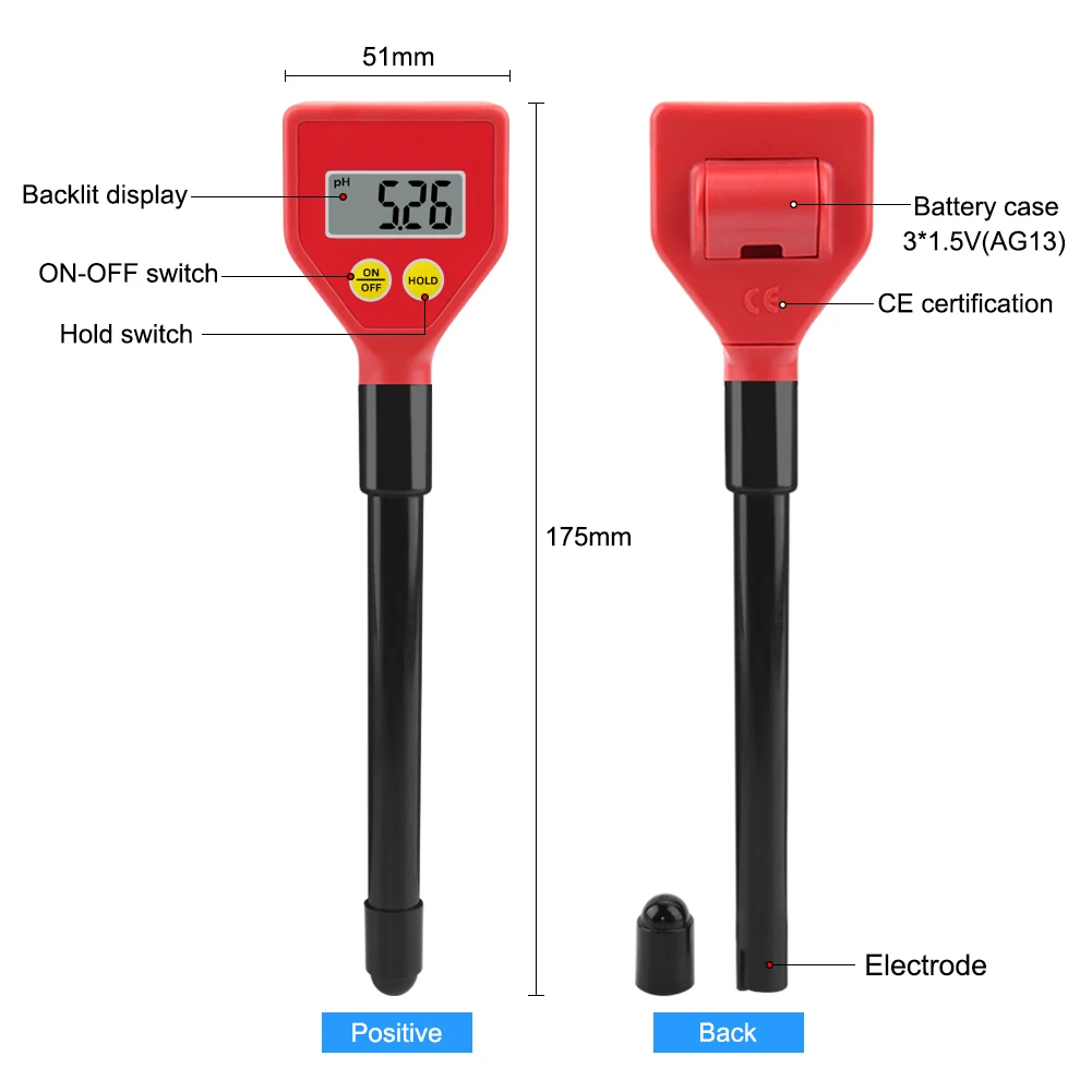 PH-98103 Pen Type Ph Meter 0.1 High Precision Digital PH Water Quality Tester Po