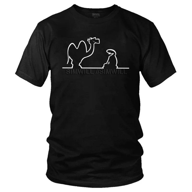 La Linea T Shirts Men Short Sleeve Cotton T-shirt Cartoon Camel Tees Top Graphic Tshirt Gift Idea | Мужская одежда