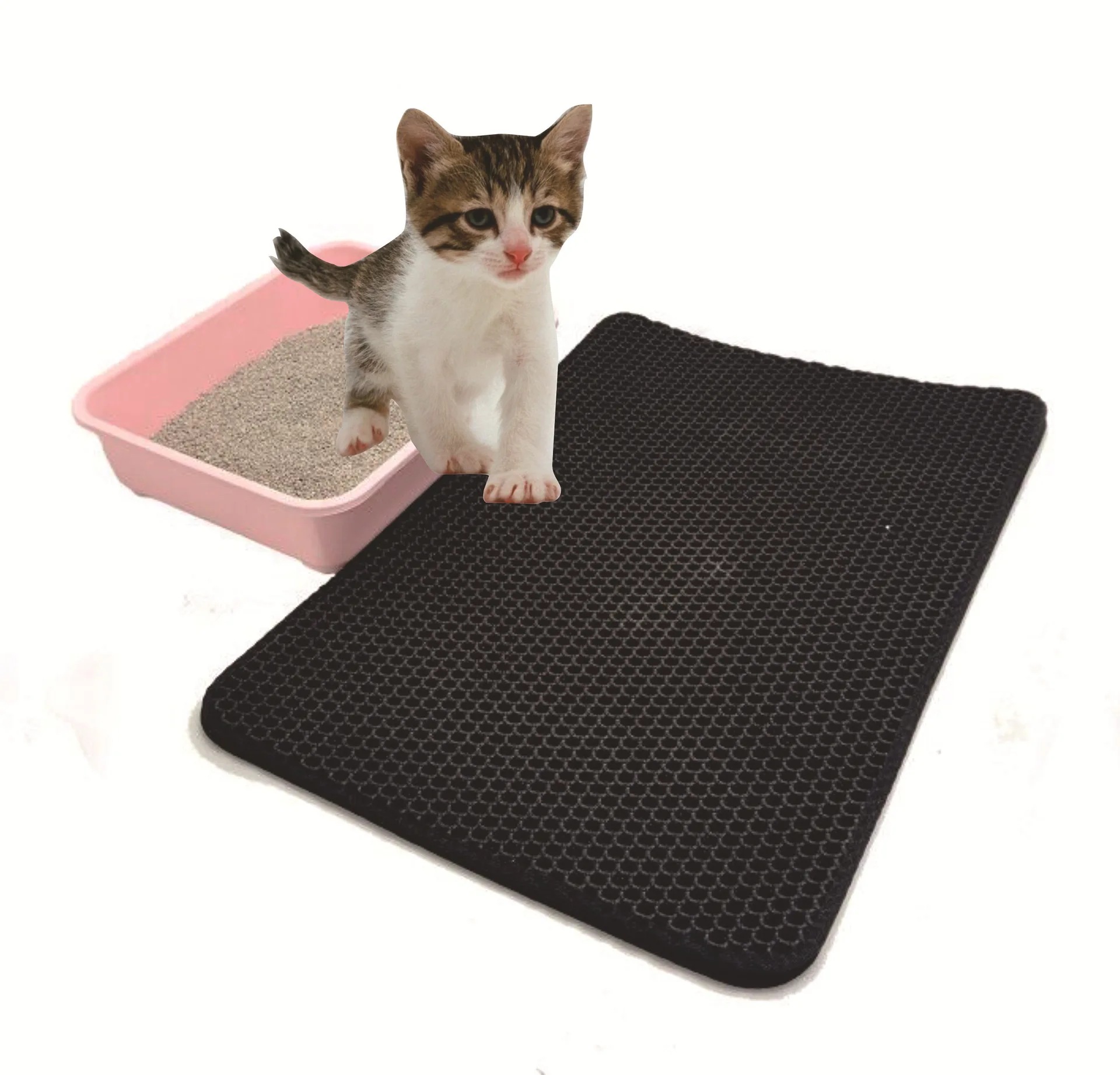 

Litter Mat Pet Carpet Cat Sand Cat Toilet Mat Cats Waterproof Mats For Pets Cats Double Layer EVA Non-slip Mats Cat Litter Mat