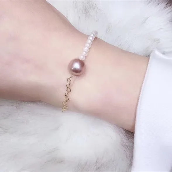 

Butterfly Home Online Celebrity Love Necklace 10-11 Perfect Circle Purple Edison with 4-5 near Round Virgine Pearl Qrss3g3ii