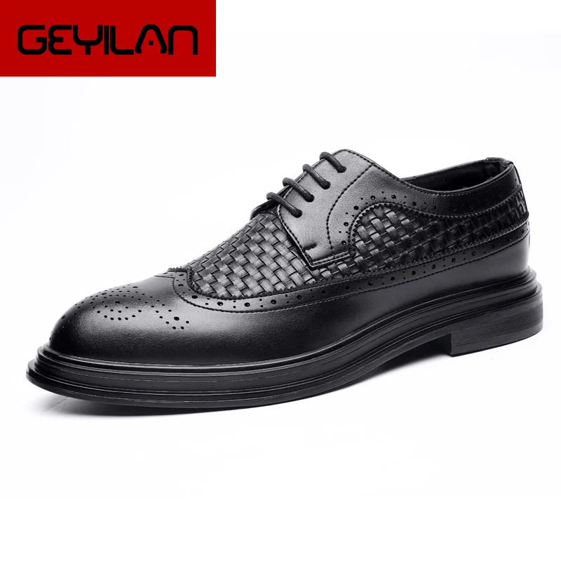 

CHUQIGN Autumn Bullock Men's Shoes Korean Version of the British Tide Shoes Casual Business Dress Shoes Men's Pointed Shoes