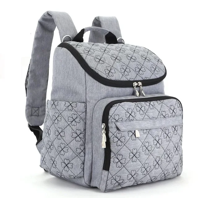 Сумка для подгузников, модная сумка для подгузников для мам, сумка для подгузников, брендовый Детский рюкзак для путешествий, органайзер для подгузников, сумка для кормления для детской коляски - Цвет: light grey