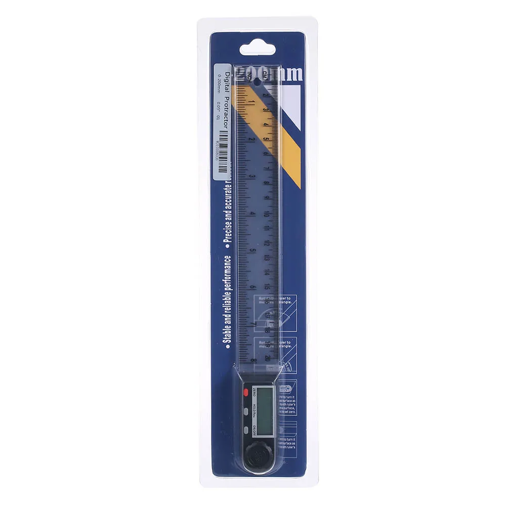 0-200mm Digital LCD Angle Ruler 360° Electronic Goniometer Protractor Measuring 