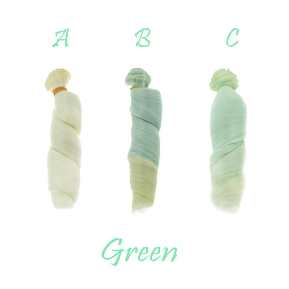 1 Pcs 15/20*100cm Gradient Doll Hairs Doll Wigs Curly Hair for Barbie DIY 1/3 1/4 DIY Accessories House Toys