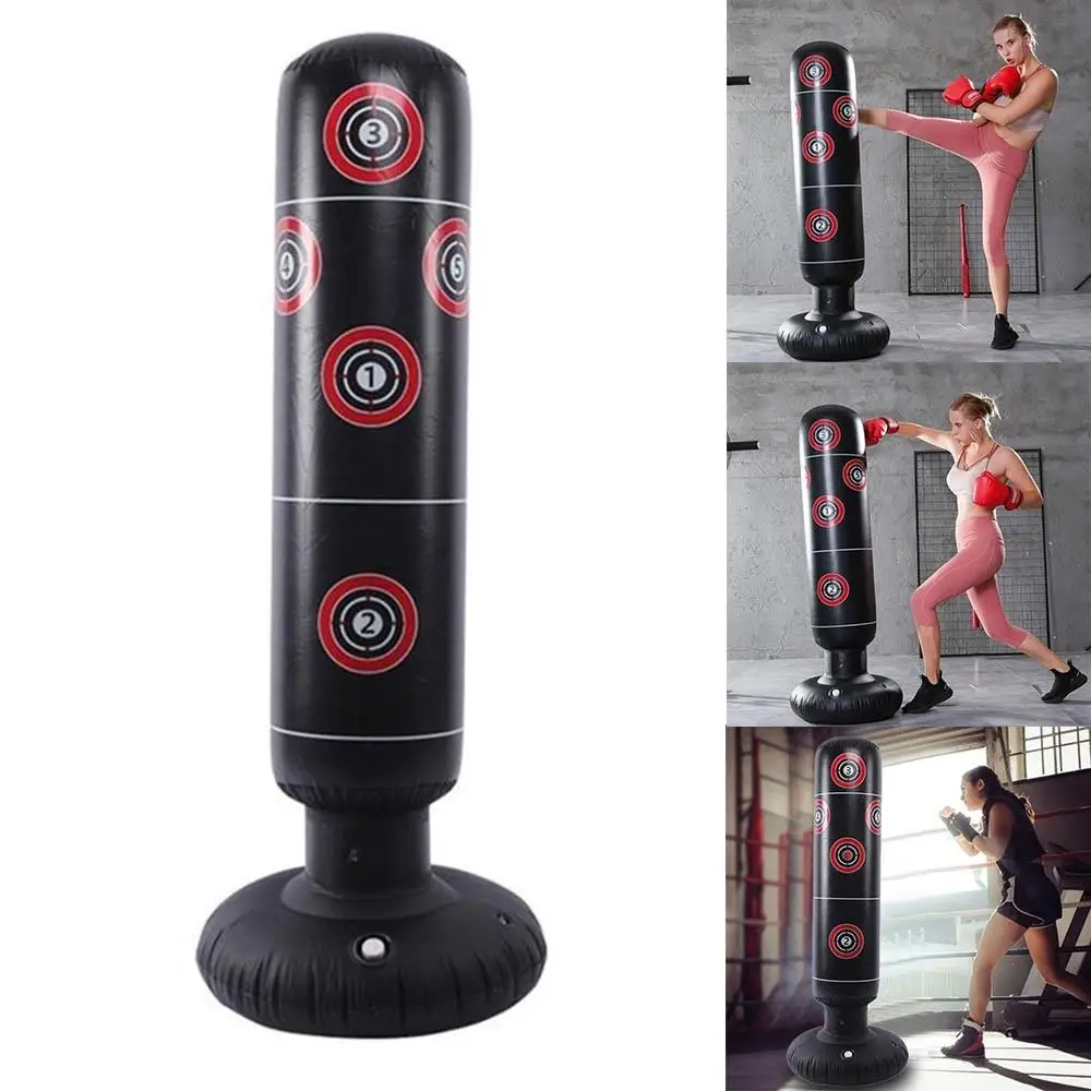 

Home Inflatable Tumbler Boxing Column Inflatable Boxing Column Plastic Interesting 1.6m Exercise Boxing Air Bag Fun Gift
