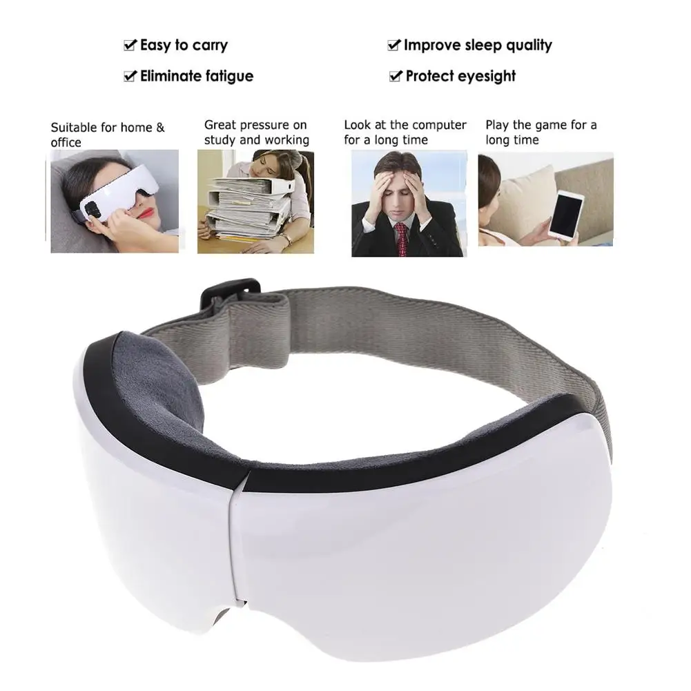 Инструмент для ухода за глазами 6S беспроводной USB Перезаряжаемый Bluetooth складной массажер для глаз Регулируемое давление воздуха защита для глаз Рождественский подарок