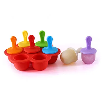 

High Quality Silicone Creative Multi Grid Household DIY Ice Cream Sucker Mould Baby Complementary Food Handmade Tool