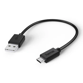 

USB cable Hama 00123542, USB A (M) (straight)-Micro USB B (m) (straight), 0.2 M, Black