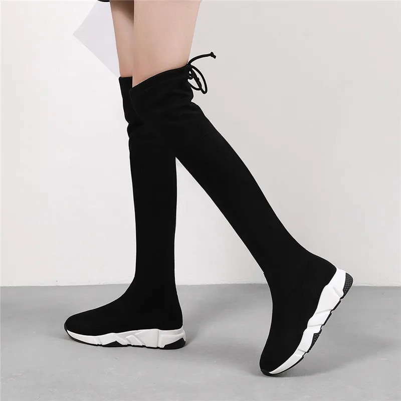 Malemonkey/ г., Size35-40-зимняя обувь модные женские сапоги до колена женские ботфорты на платформе пикантные высокие сапоги