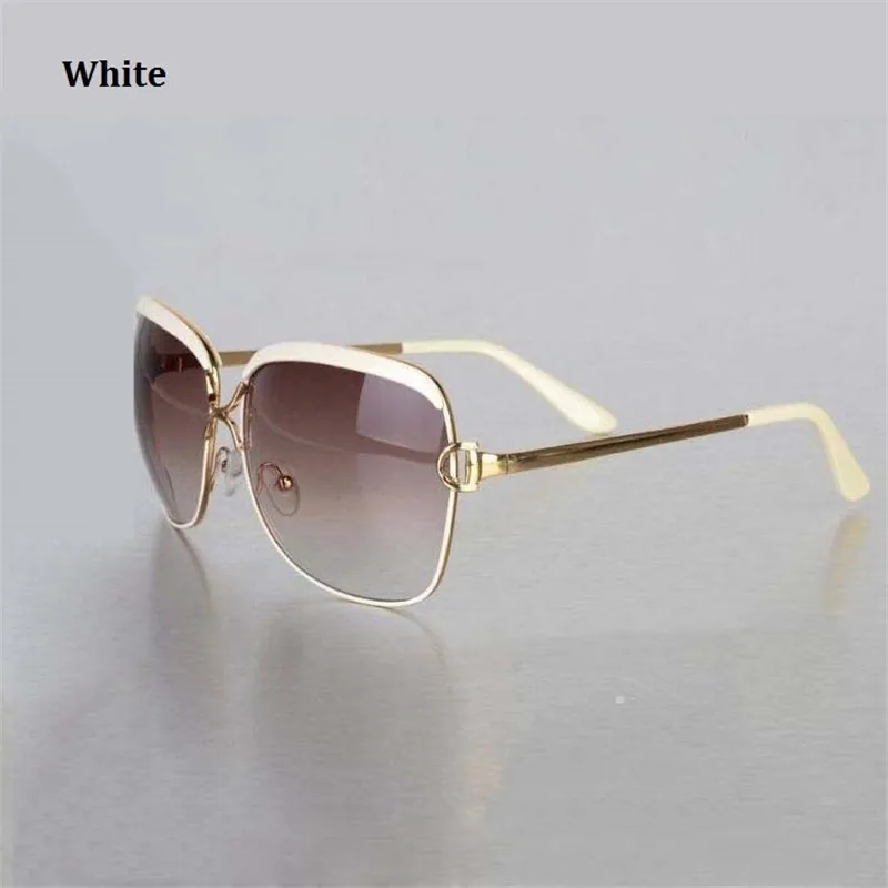white g grey Занавес Lentes de Sol Mujer металлические солнцезащитные очки трендовые Солнцезащитные очки Модные женские классические солнцезащитные очки с большой оправой Lentes de Sol - Цвет линз: white g grey