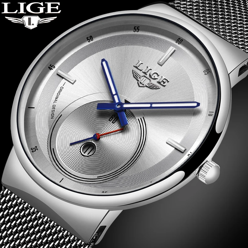 

LIGE Sports Date Mens Watches Top Brand Luxury Waterproof Fashion Cool Watch Men Ultra Thin Dial Quartz Watch Relogio Masculino