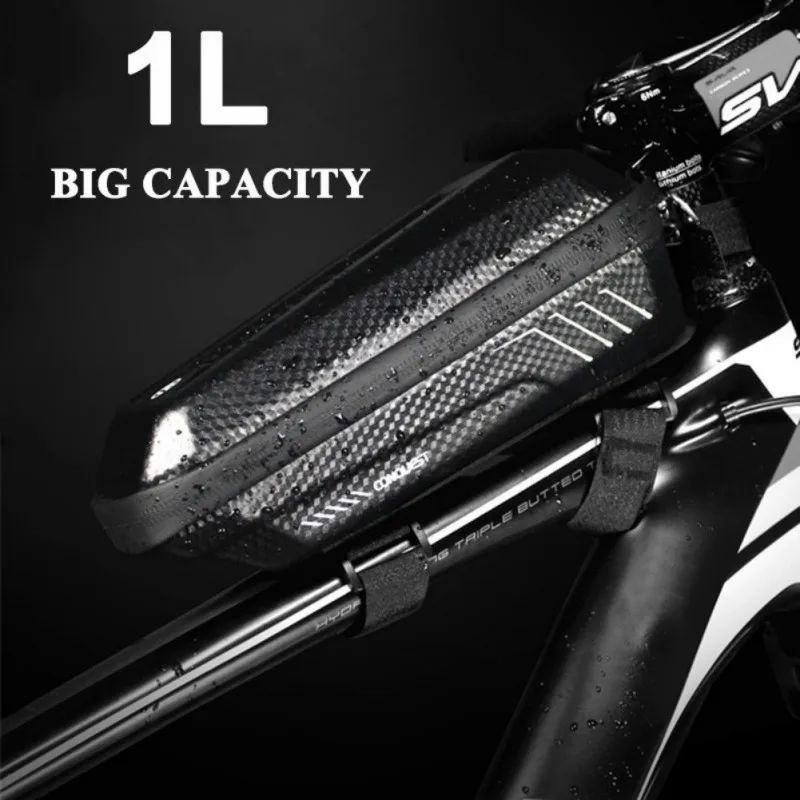 Road Bicycle Bag Front Pannier Waterproof Rainproof Hard Shell MTB Bike Top Tube Bike Bag Cycling Accessories PU EVA