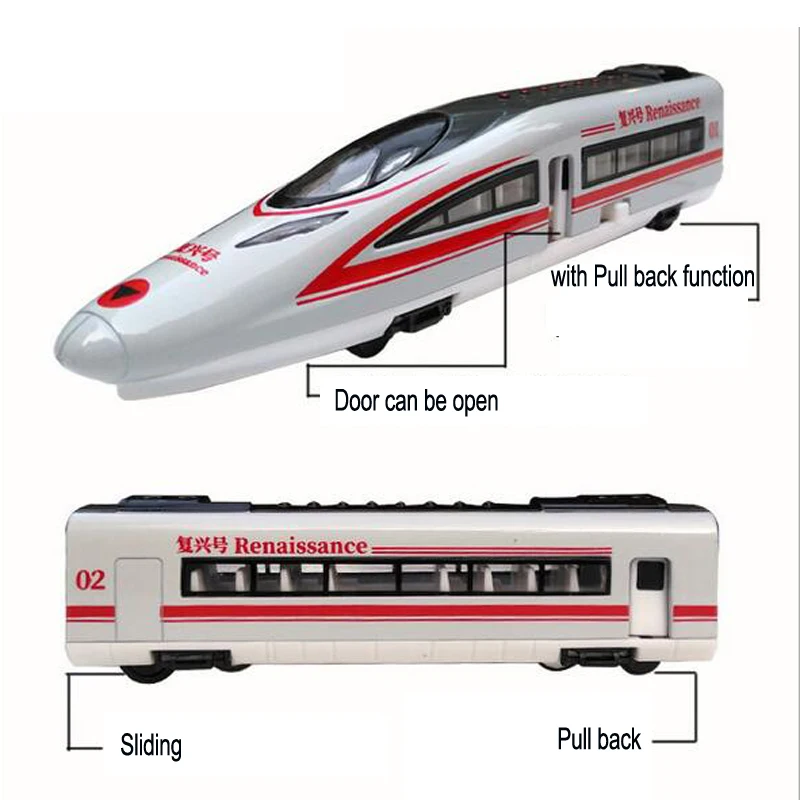 Сплав магнитный двигатель поезд высокоскоростная железная дорога гармония супер длинный поезд метро высокоскоростные поезда модель для детей Подарки