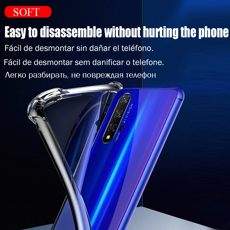 Shockproof Soft Silicone TPU Airbag Phone Case - Anti-Knock Protection Cover