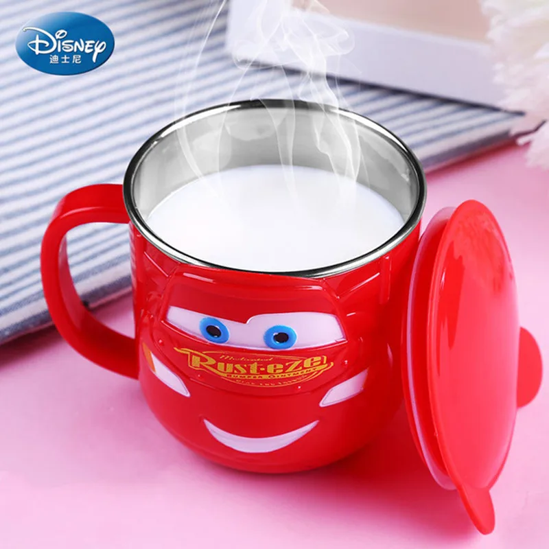 280mL Disney 3D Cartoon Water Cup 304 Stainless Steel Mug Children Milk  Coffee Drinkware with Lid Handle Office Home Mugs - AliExpress