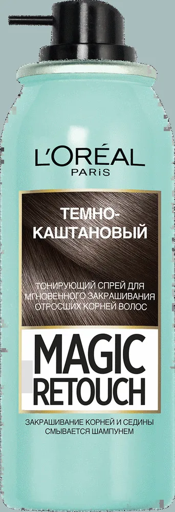 Спрей тонирующий для отросших корней «Magic Retouch» L'Oreal Paris, Темно-каштановый