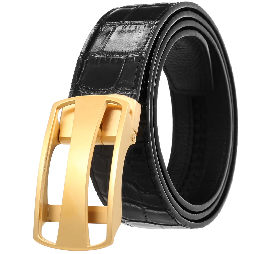 

2021 fashion high quality new stainless steel men's first layer belt casual belt women luxury designer brand Automatic buckle