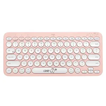 

Logitech K380 LINE FRIENDS wireless 104 keys Bluetooth Mechanical keyboard，Small, light and easy to carry,Cartoon pattern。
