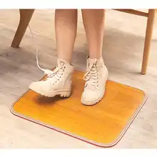 Электрический обогрев, с подогревом коврик для ног теплые зимние грелки для мужчин и женщин греющая пластина для ног термостат согревающие инструменты