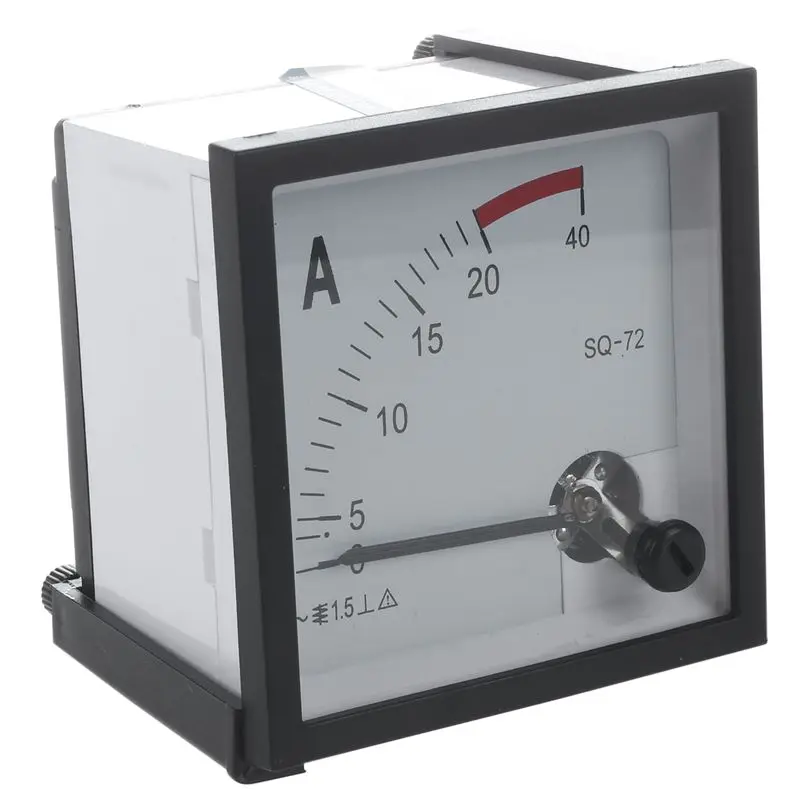 

EASY-AC 0-20A Current Testing Analog Panel Meter Ammeter, Square