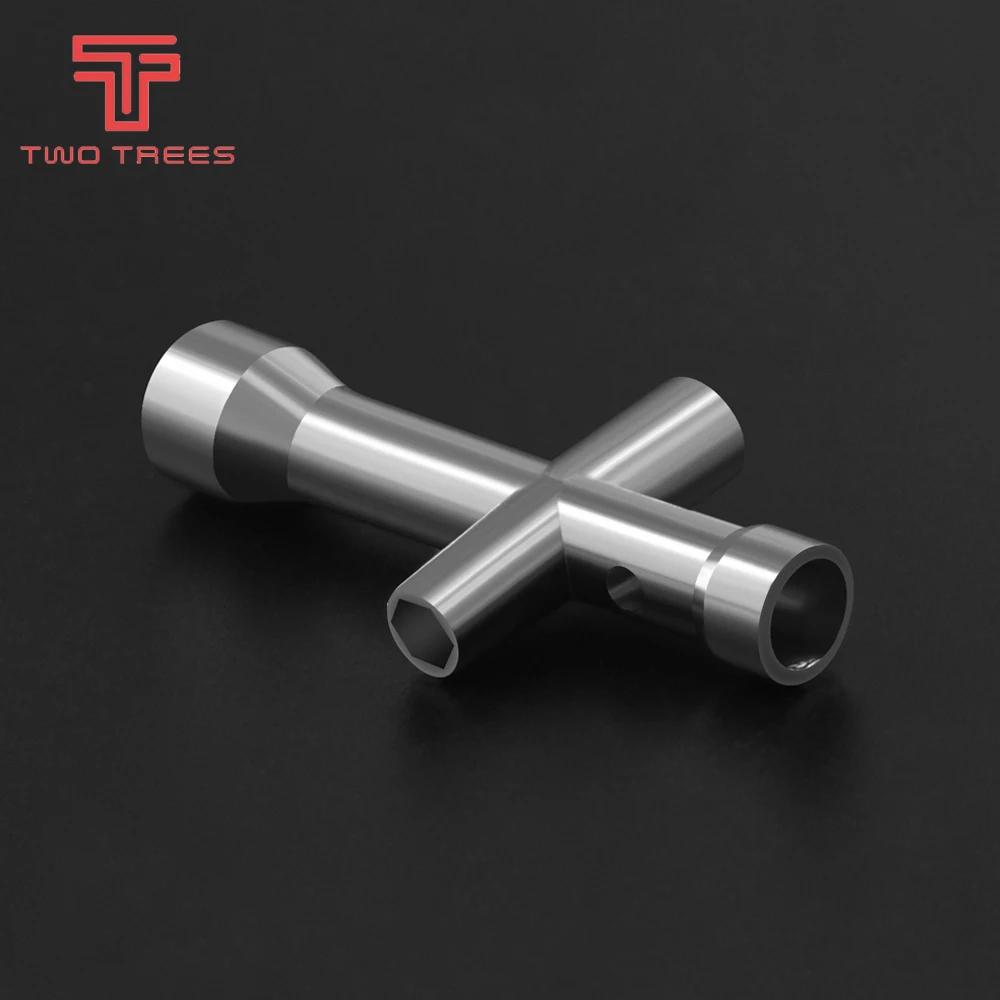 Twotrees E3D Nozzle MK8 Mini Spanner M2 M2.5 M3 M4 Screw Nut Hexagonal Cross Wrench Sleeve socket Maintenance Model Wheel Tool 