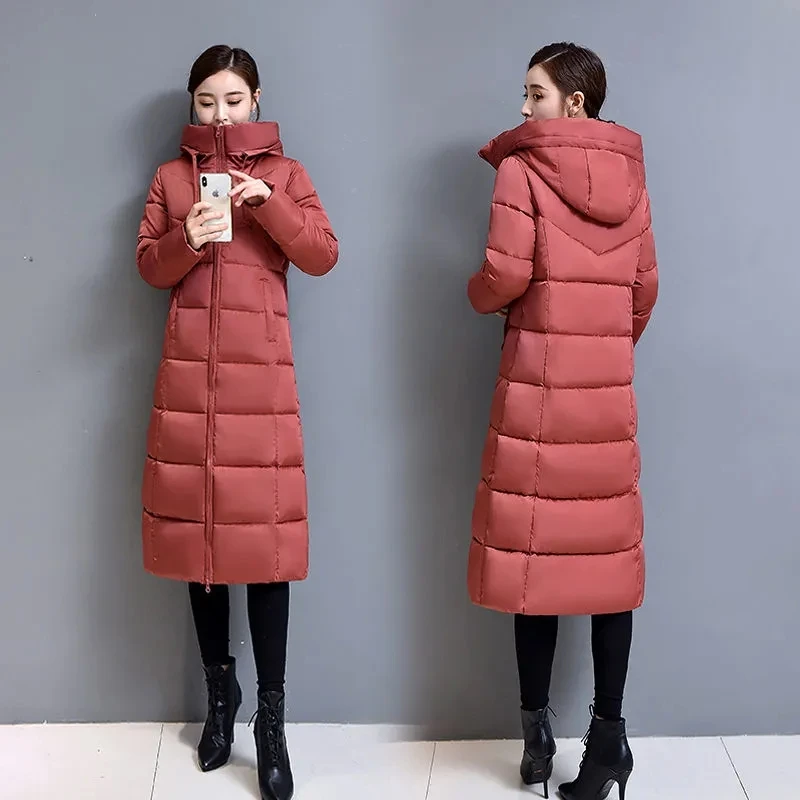 

Long Winter Warm Jackets Women Thicken Warm Cotton Coats Winter Hooded Down Jacket Parka Loose Female Cotton-padded Coat 6XL