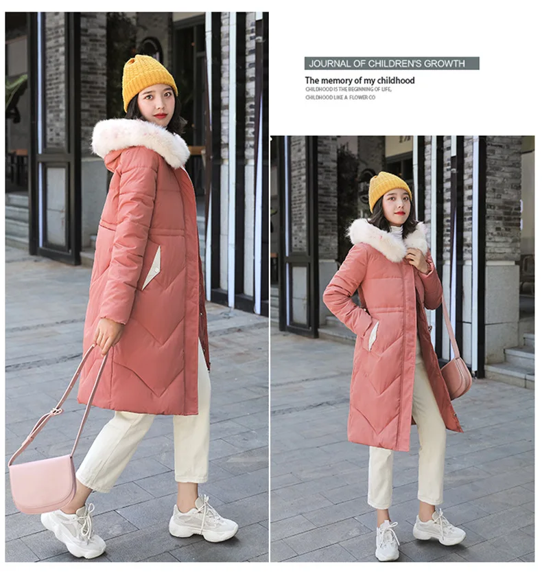 Winter Korean-style WOMEN'S Cotton Padded Clothing Women's Mid-length Large Size Fashion Loose Cotton-padded Jacket down Ja