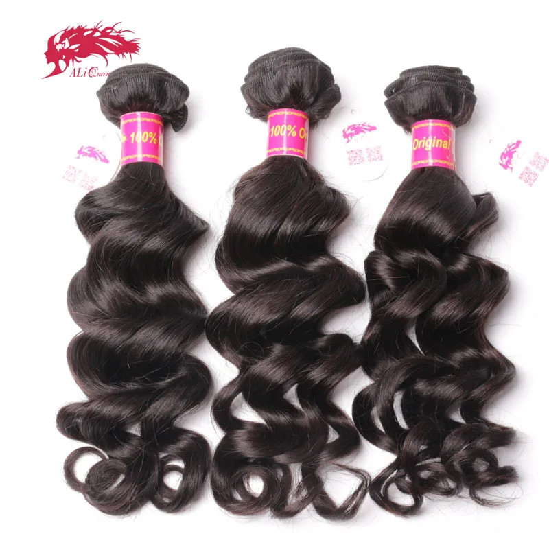 Ali Queen Hair 3 шт./партия бразильские необработанные волосы натуральные волнистые