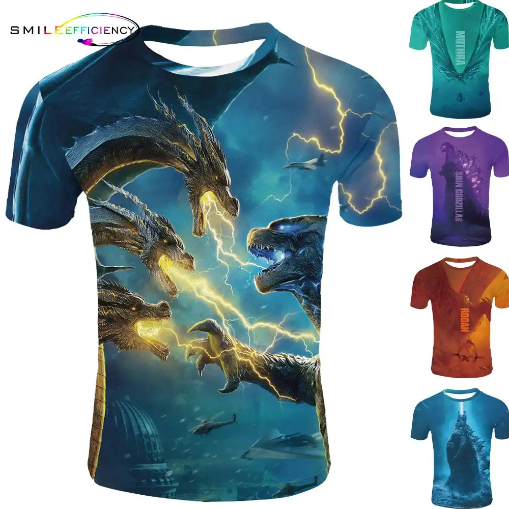 

Mens Fashion 2019 3d T-shirt Godzilla T Short Sleeve Shirt Movie Men Women O-neck Casual movie Tshirt Graphic T Shirts Men