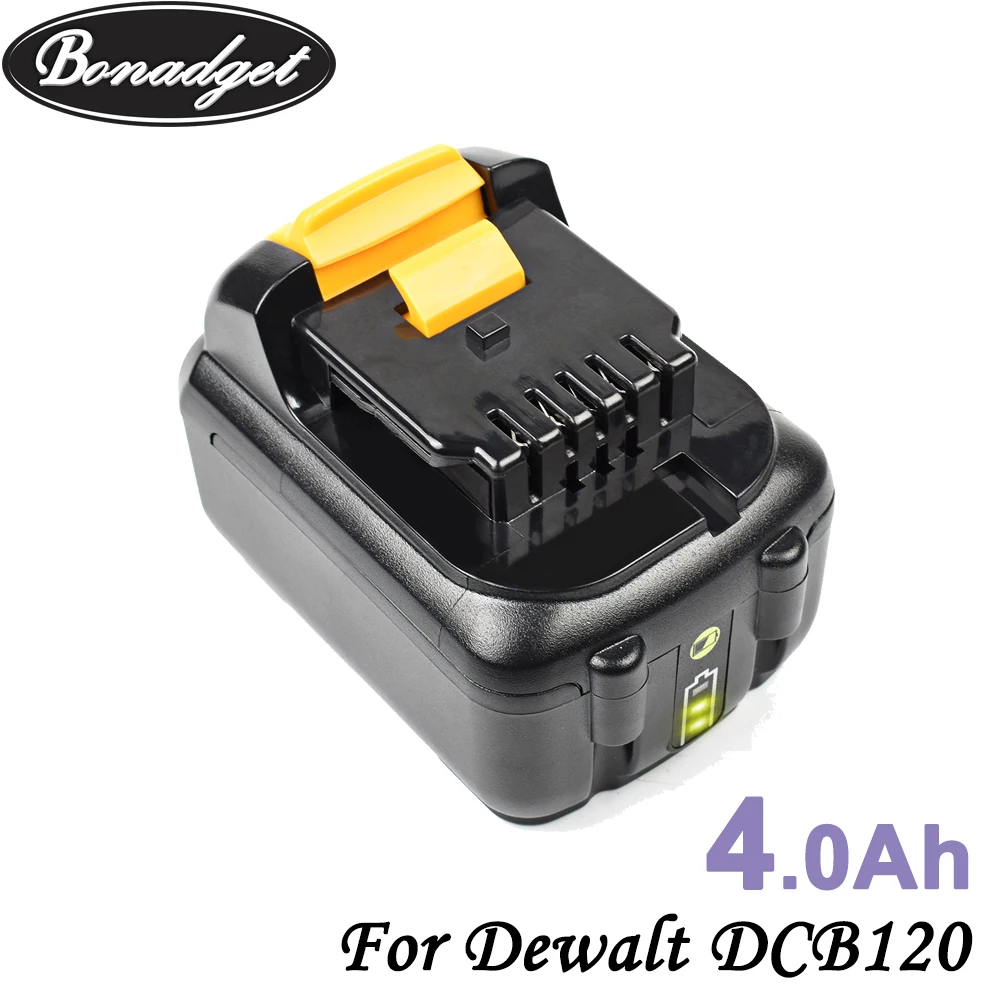 Сменный аккумулятор Bonadget 6000 мАч 4000 DCB120 для электроинструмента Dewalt 10 8 В DCB121 DCB123