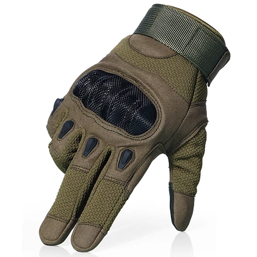 Зеленые Тактические Военные перчатки с сенсорным экраном, армейская Боевая сила, страйкбол, пейнтбол, стрельба, жесткие велосипедные перчатки с пальцами - Цвет: Green