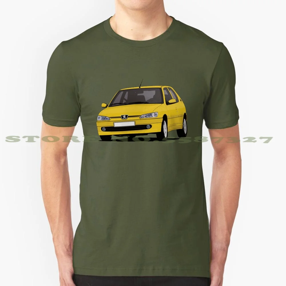 Peugeot 306 Gti-6-иллюстрации-желтый рисунок под заказ Забавный горячая Распродажа
