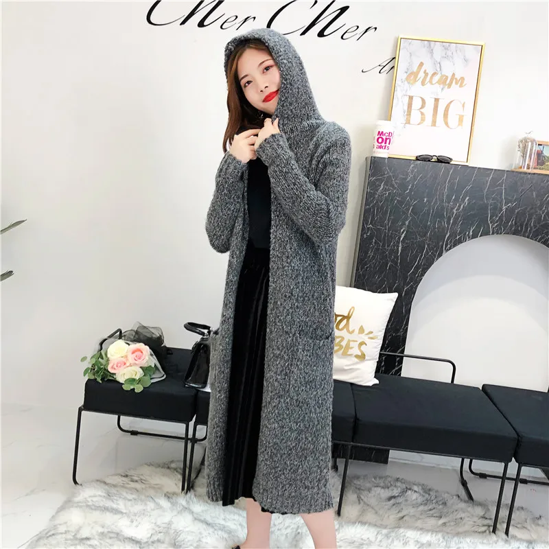 

2019 New Korean Style Women Knitted Sweater Thickened Cardigan Womens Spring Sweaters Long Sleeve Cardigans Trendy Coat Autumn