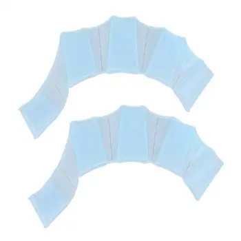 

2pcs Silicone Hand Swimming Fins Flippers Swim Palm Finger Webbed Gloves