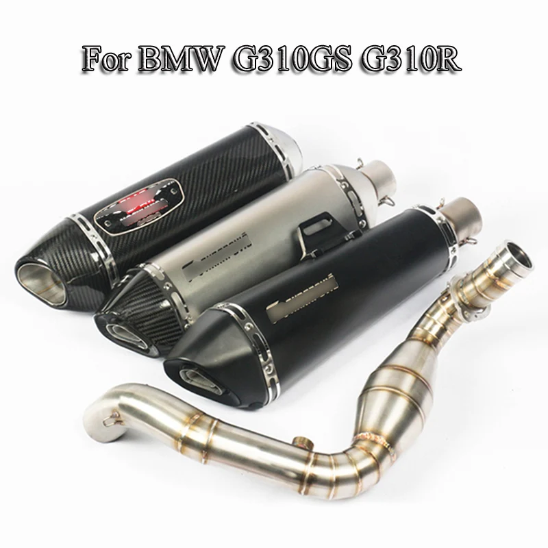 

G310R G310GS Motorcycle Exhaust System Pipe Muffler Tail Front Link Tube Pipe Slip On Whole Set Pipe For BMW G310R G310GS Escape