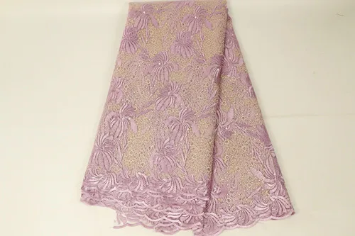 dusty pink Высокое качество африканская фиолетовая золотая вышивка кружевная ткань Последняя французская кружевная ткань для свадебной вечеринки нигерийские кружева вуаль ткань - Цвет: dusty pink