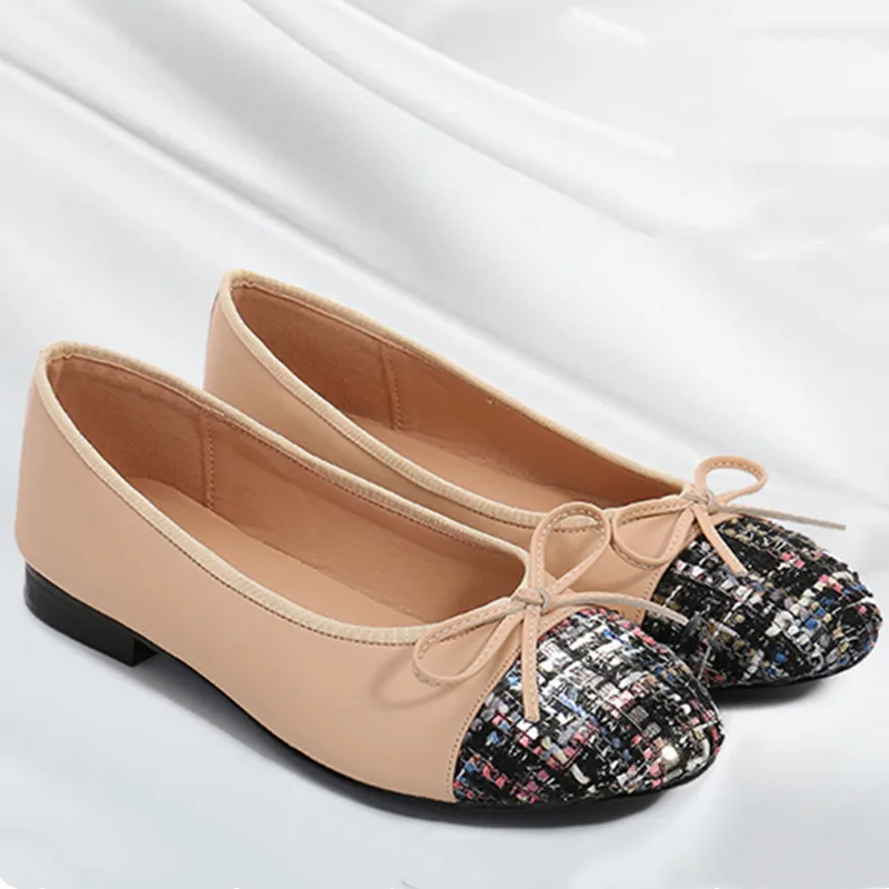 CuteFlats Women Cute Round Toe Flat Shoes with Bowtie Decorated