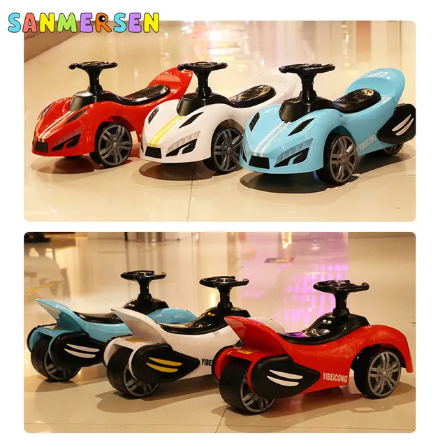 Kid Driving Slide Yo Car Balance Scooter Toy Anti-skid Tire Baby Ride Music Swing Car Indoor Toys For 3-6 Years Old Boys Girls 4