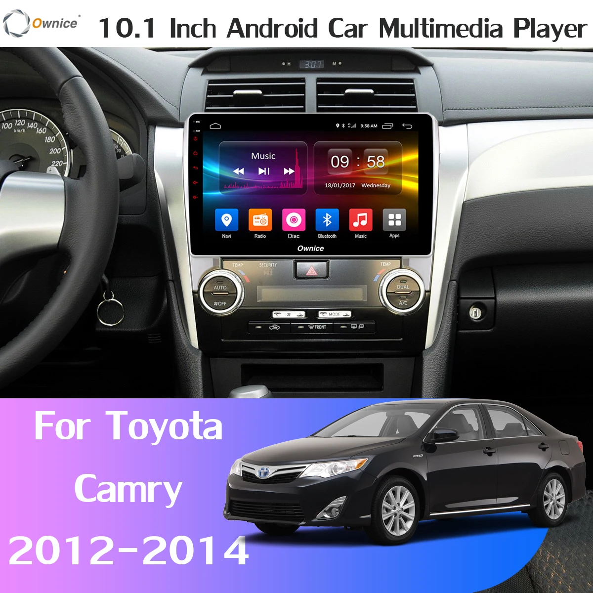 Cheap 360°Panoramic Camera 4G Android 9.0 4G+64G GPS Radio SPDIF DSP CarPlay Car Multimedia Player for Toyota Camry 8 50 55 2012-2014 1