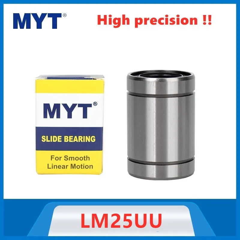 

6pcs MYT precision LM25UU 25x40x59mm Linear bearing ball bushing 25mm for Linear rail rod shaft CNC parts 3D printer LM25 UU