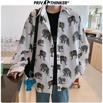

Privathinker Men Spring Printed 2020 Shirt Mens Street-Style Harajuku Causal Shirts Male Long Sleeve Plus Size Fashion Clothing